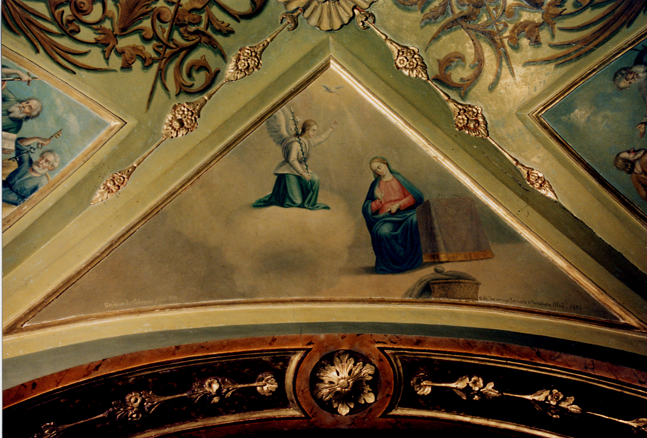 Annunciazione (dipinto) di Palmerio Ferdinando (scuola) (sec. XX)