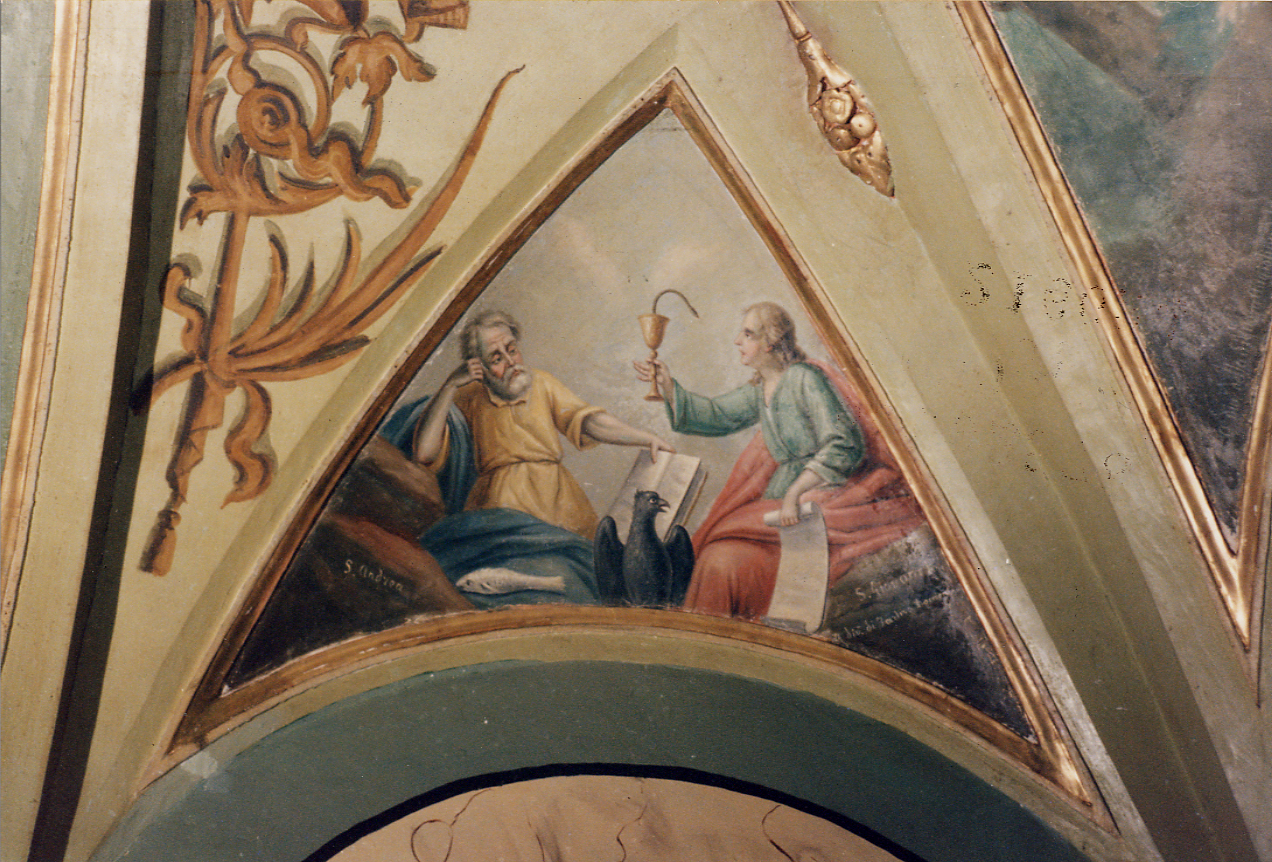 Santi Andrea e Giovanni (dipinto) di Palmerio Ferdinando (scuola) (sec. XX)