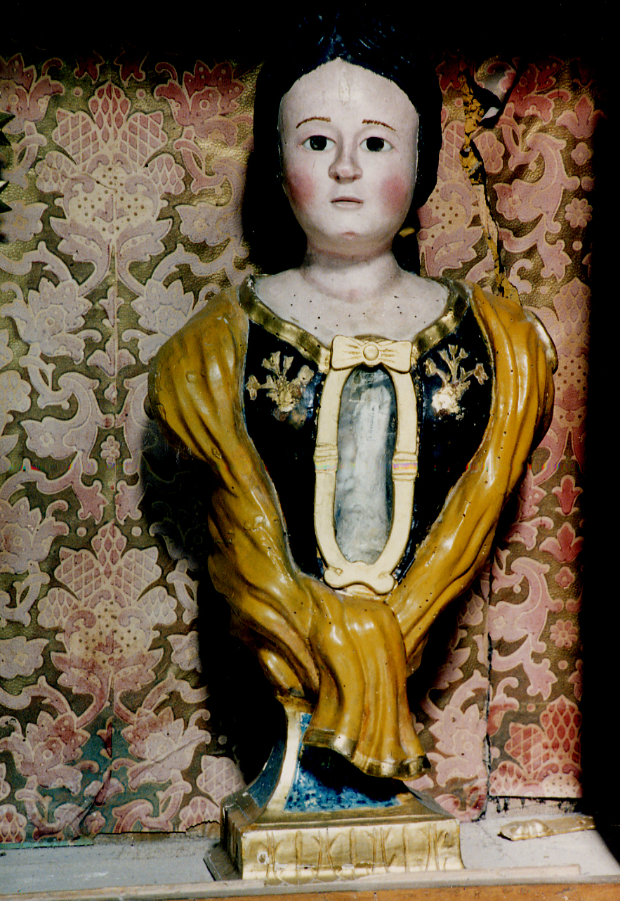 reliquiario - a busto - ambito abruzzese (prima metà sec. XVIII)