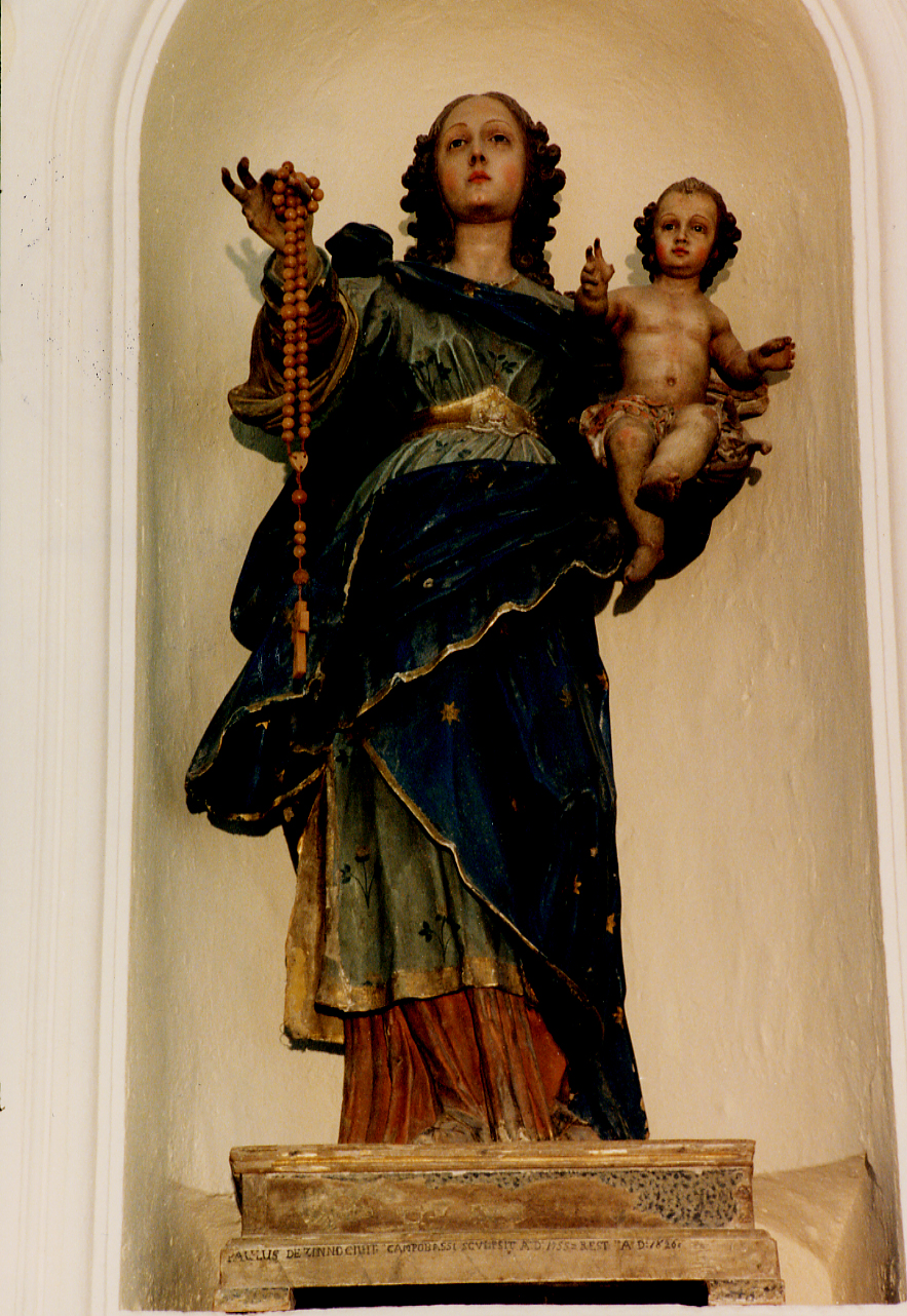 Madonna del Rosario (statua) di Di Zinno Paolo Saverio (sec. XVIII)
