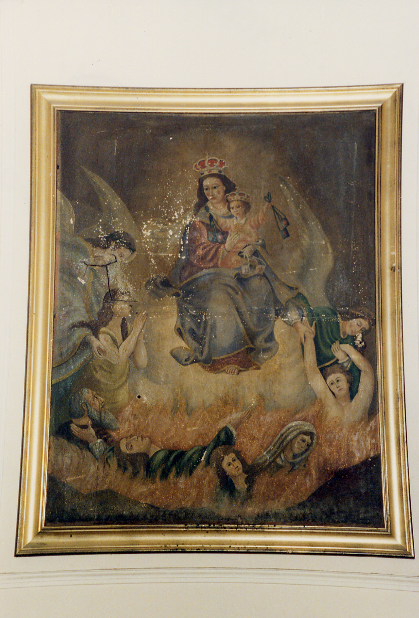 Madonna del Carmelo con anime del Purgatorio (dipinto) - ambito abruzzese (inizio sec. XIX)