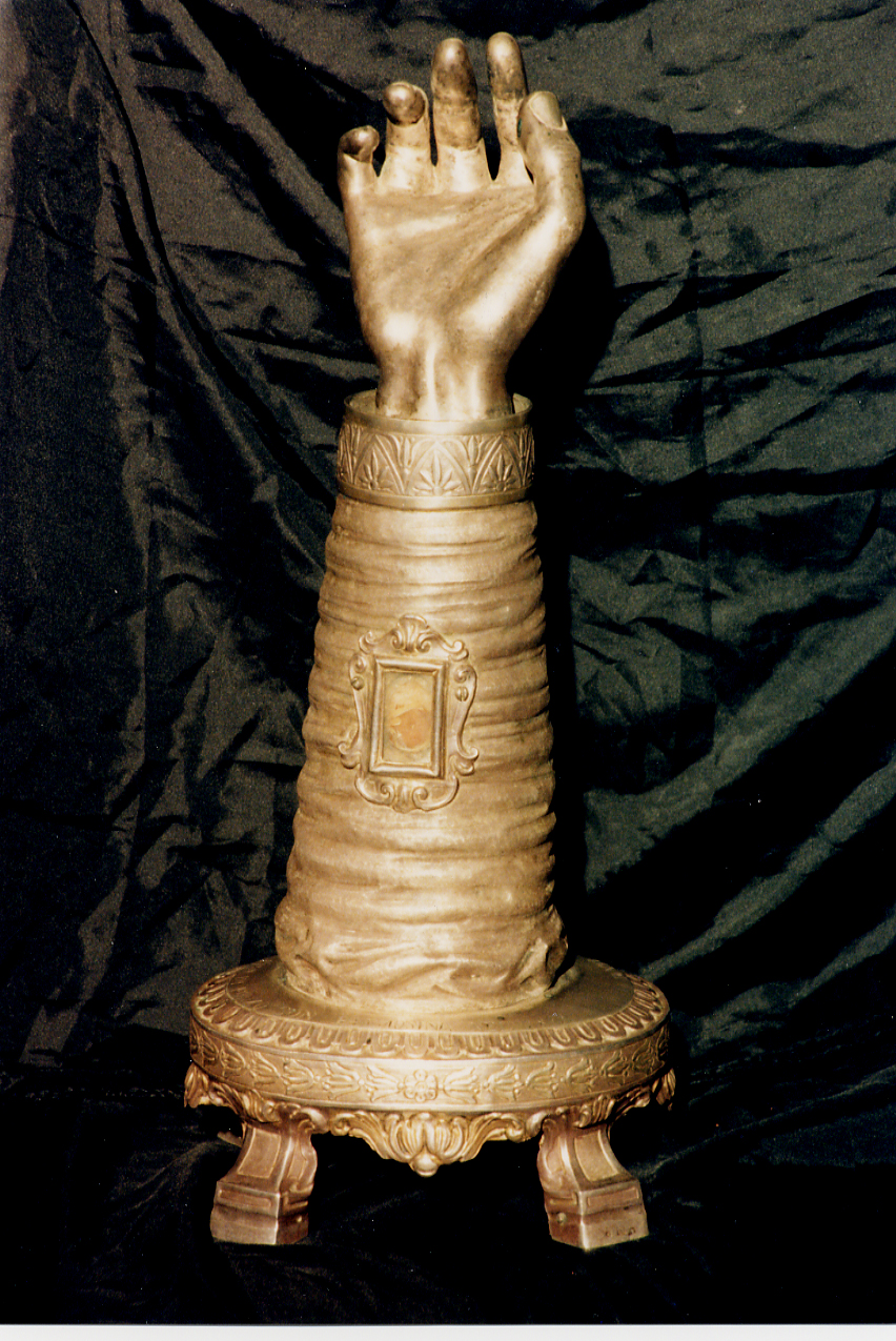 reliquiario antropomorfo - a braccio - bottega napoletana (sec. XIX)