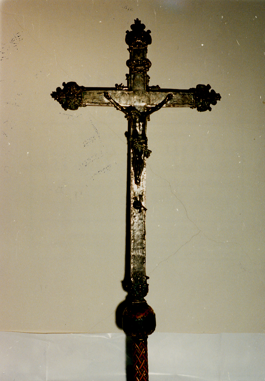 Cristo crocifisso (croce processionale) - ambito napoletano (sec. XVIII)
