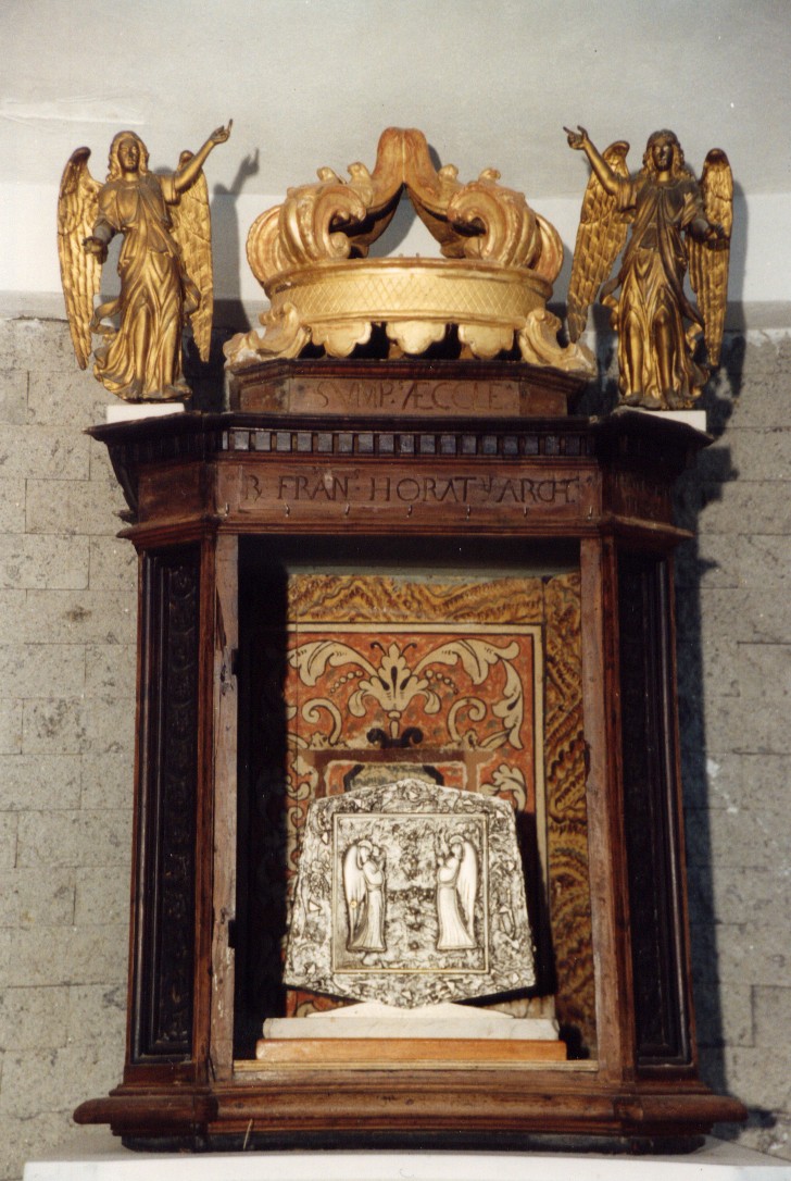 coperchio del fonte battesimale - bottega di Oratino (sec. XVIII)