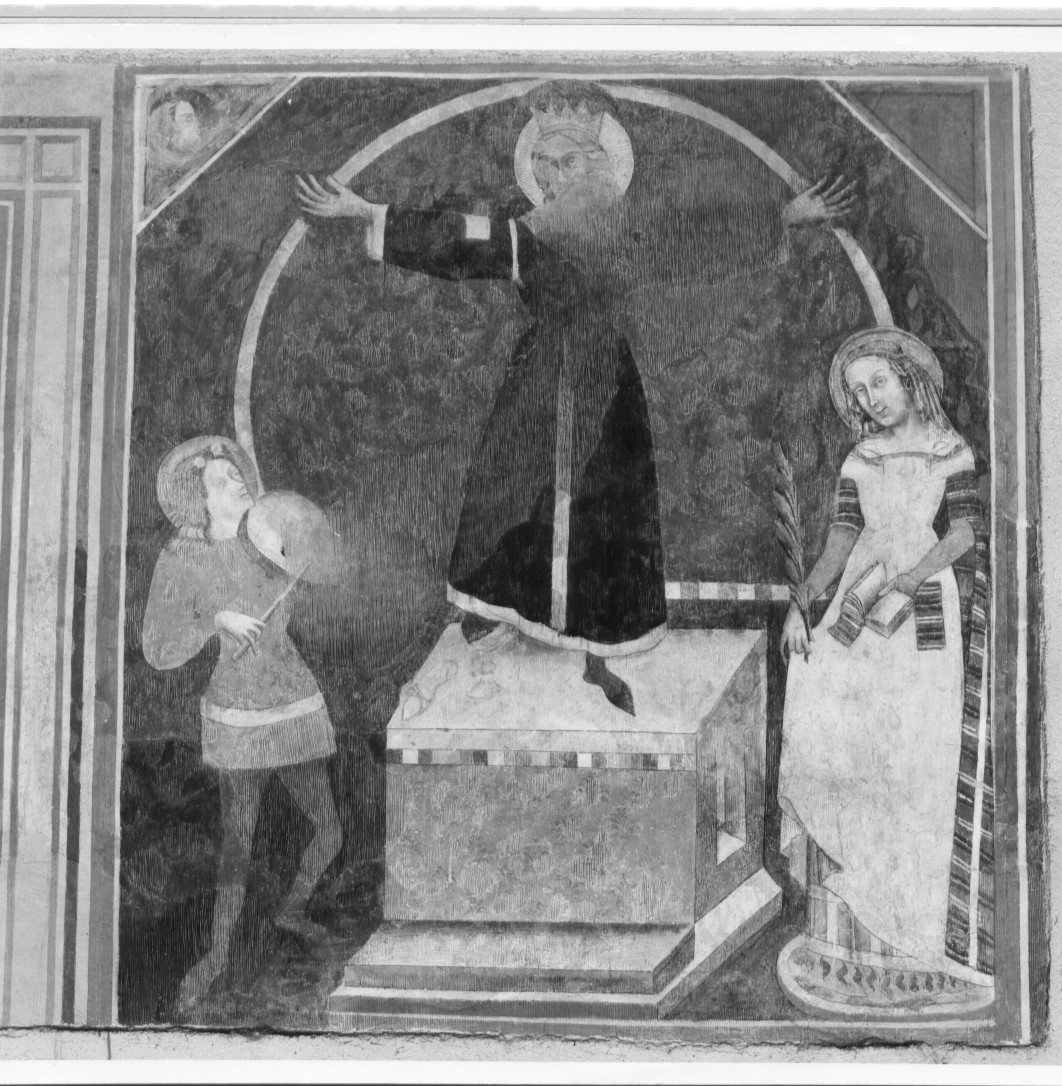 DAVID SUONA IN PRESENZA DI SAUL E SANTA MARTIRE (dipinto) - ambito abruzzese (sec. I)