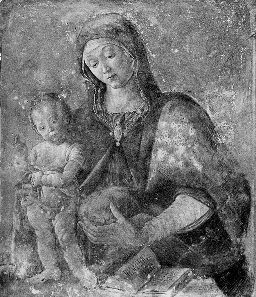MADONNA CON BAMBINO (dipinto) di Giovanni Antonio da Lucoli (inizio sec. XVI)