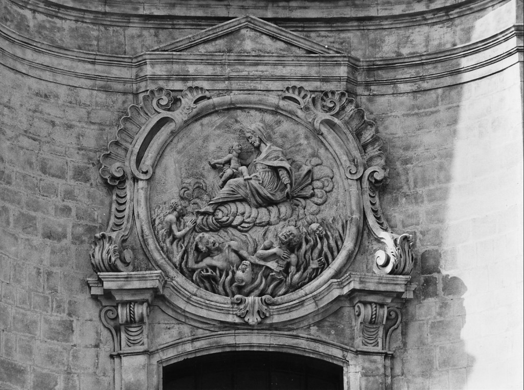 Madonna che intercede per le anime del purgatorio (rilievo) - ambito Italia centrale (sec. I)