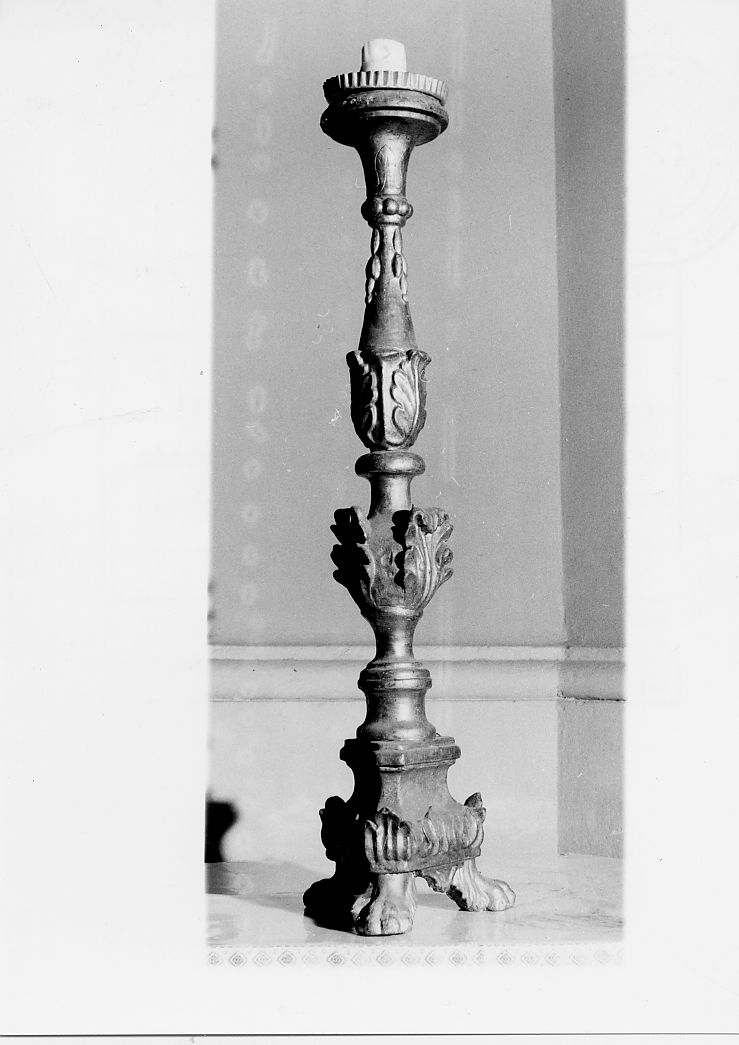 candeliere d'altare, serie - ambito abruzzese (secc. XVIII/ XIX)