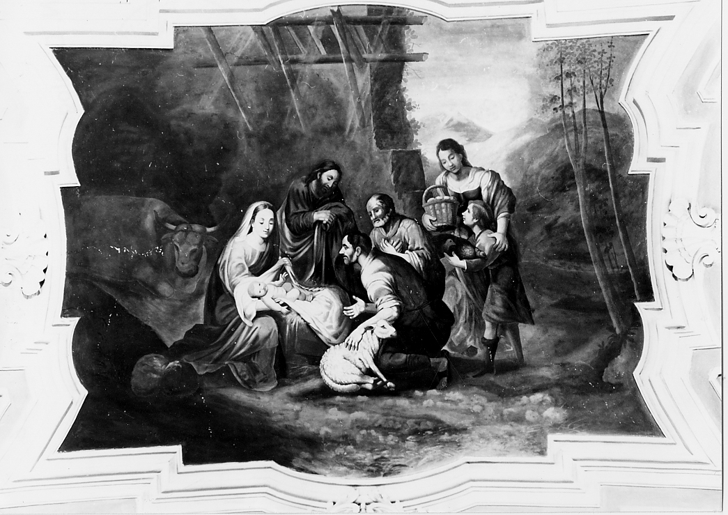 ADORAZIONE DEI PASTORI (dipinto) di Patrignani Carlo (fine sec. XIX)