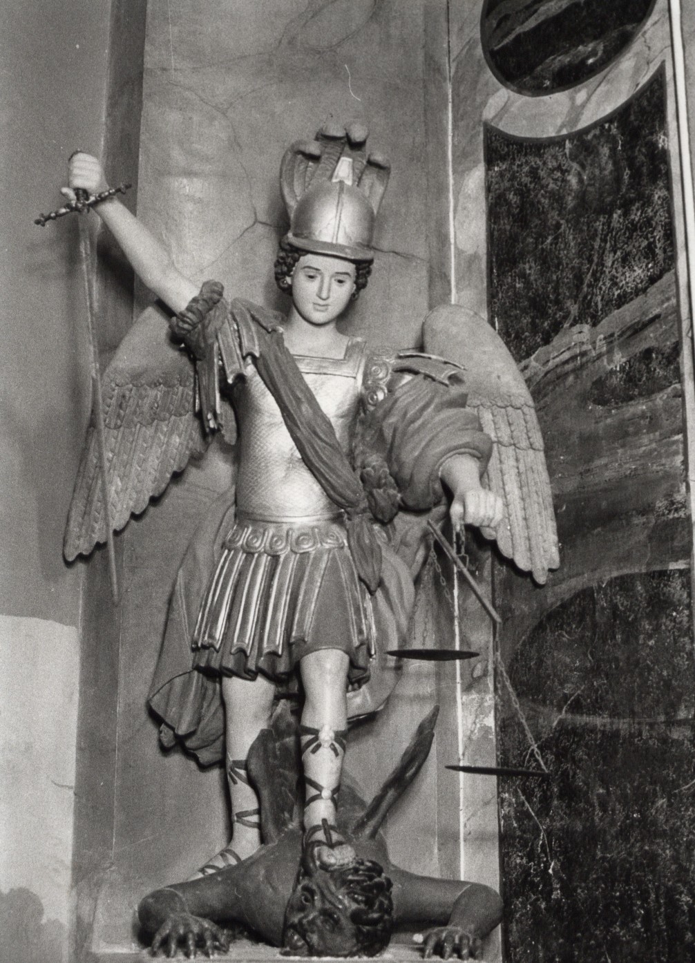 SAN MICHELE ARCANGELO (statua) di Nusca Michele (sec. XIX)