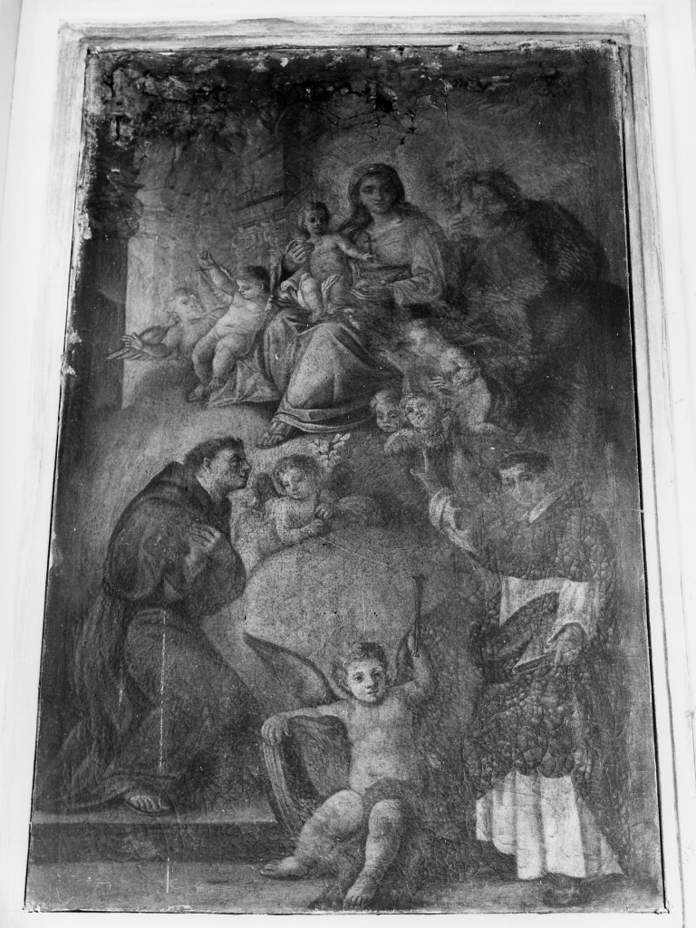 Madonna con angeli e Santi (dipinto) - ambito Italia centrale (sec. XVII)