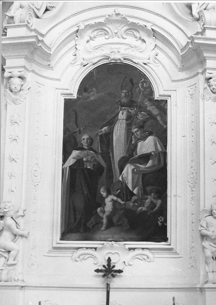Investitura di due frati Carmelitani (dipinto) di Ronzi Giuseppe Angelo (attribuito) (sec. XVIII)