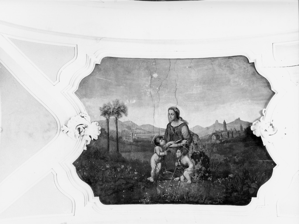 Madonna con Bambino e S. Giovannino (dipinto) - ambito Italia centrale (sec. XVIII)