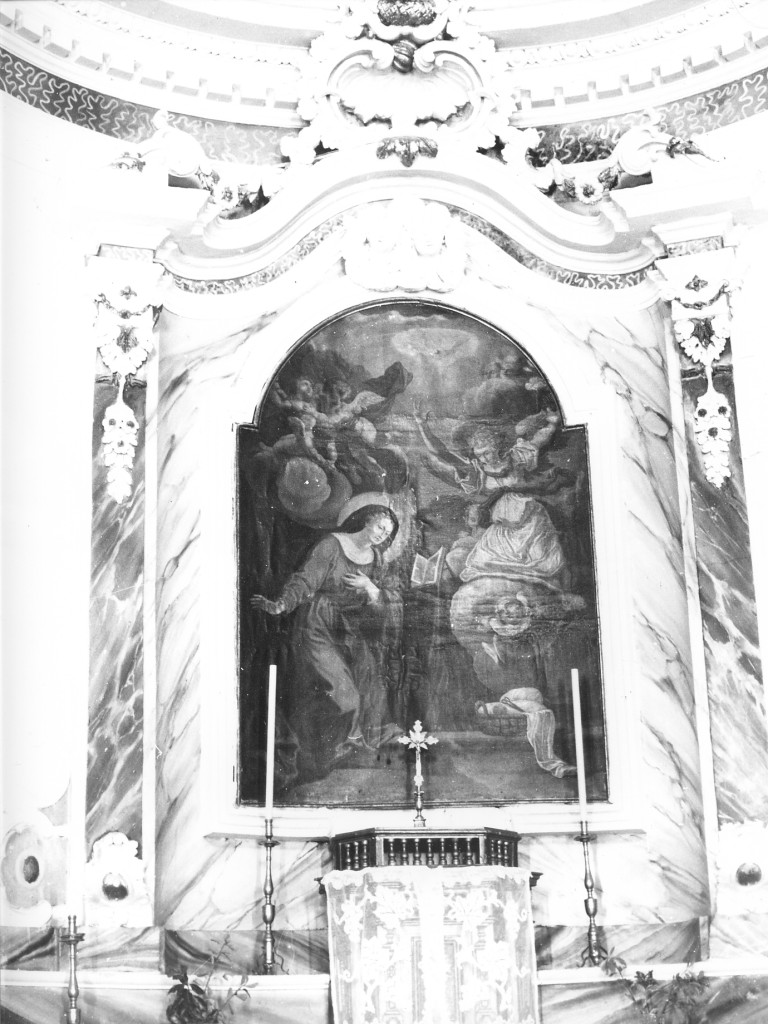 Annunciazione (dipinto) di Solimena Francesco detto Abate Ciccio (cerchia) (seconda metà sec. XVII)