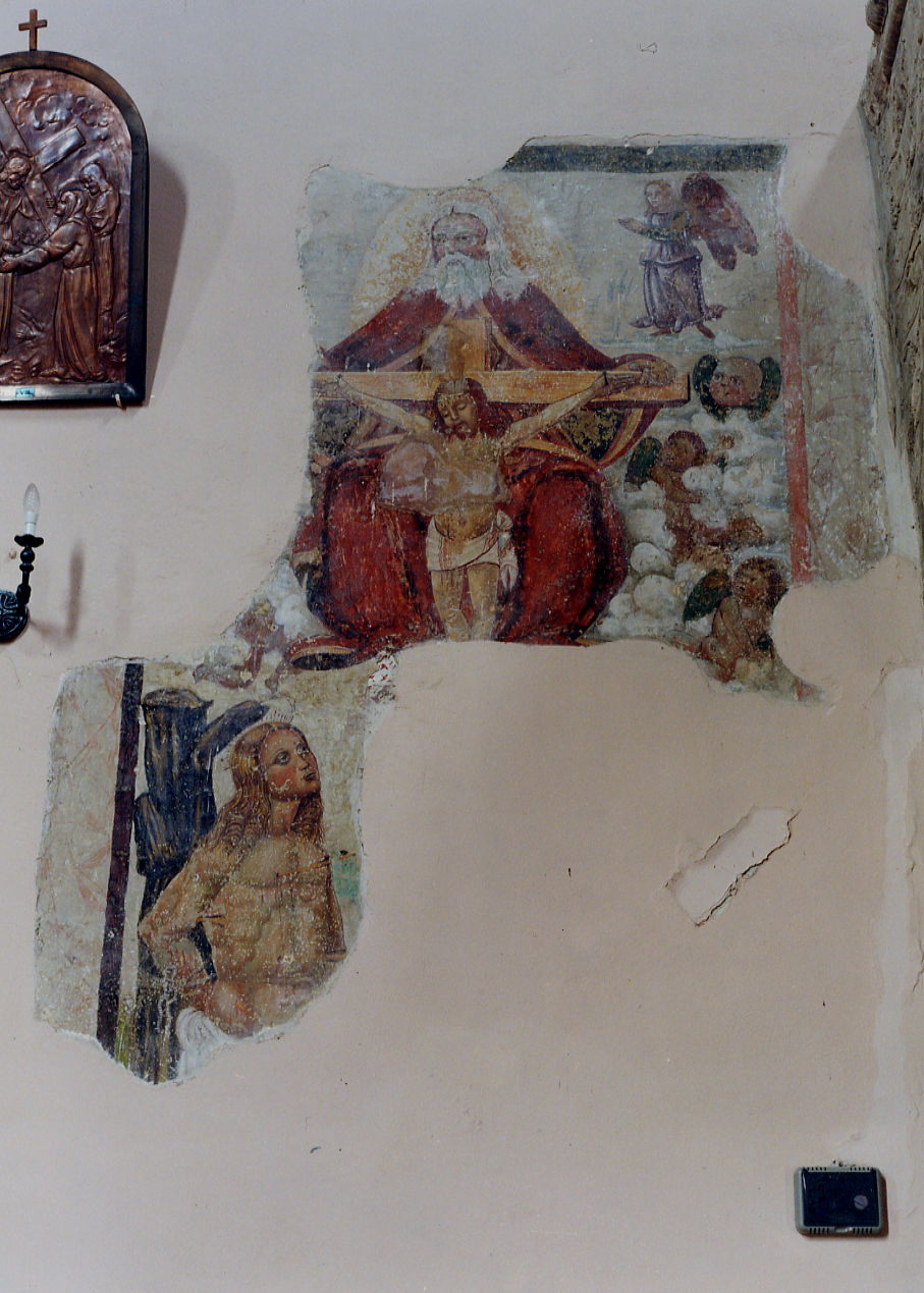 TRINITA' (dipinto, frammento) - ambito abruzzese (prima metà sec. XIV)