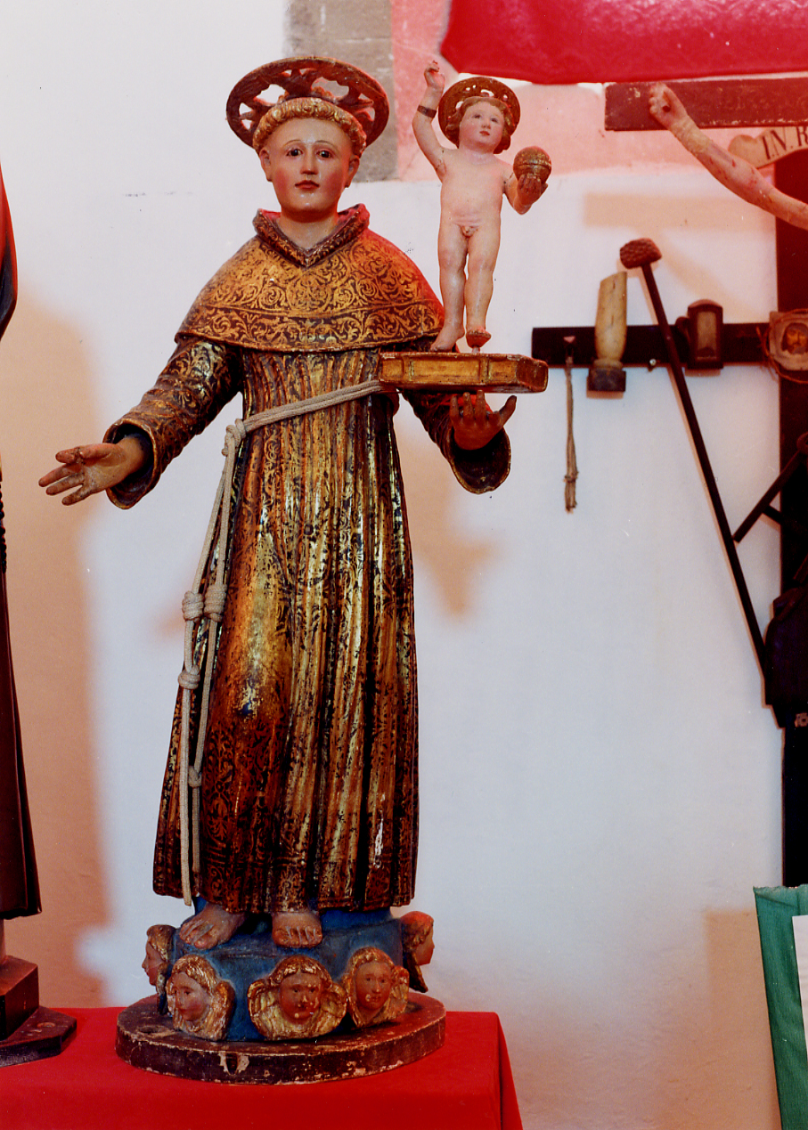 SANT'ANTONIO DA PADOVA (statua, opera isolata) - produzione napoletana (sec. XVII)
