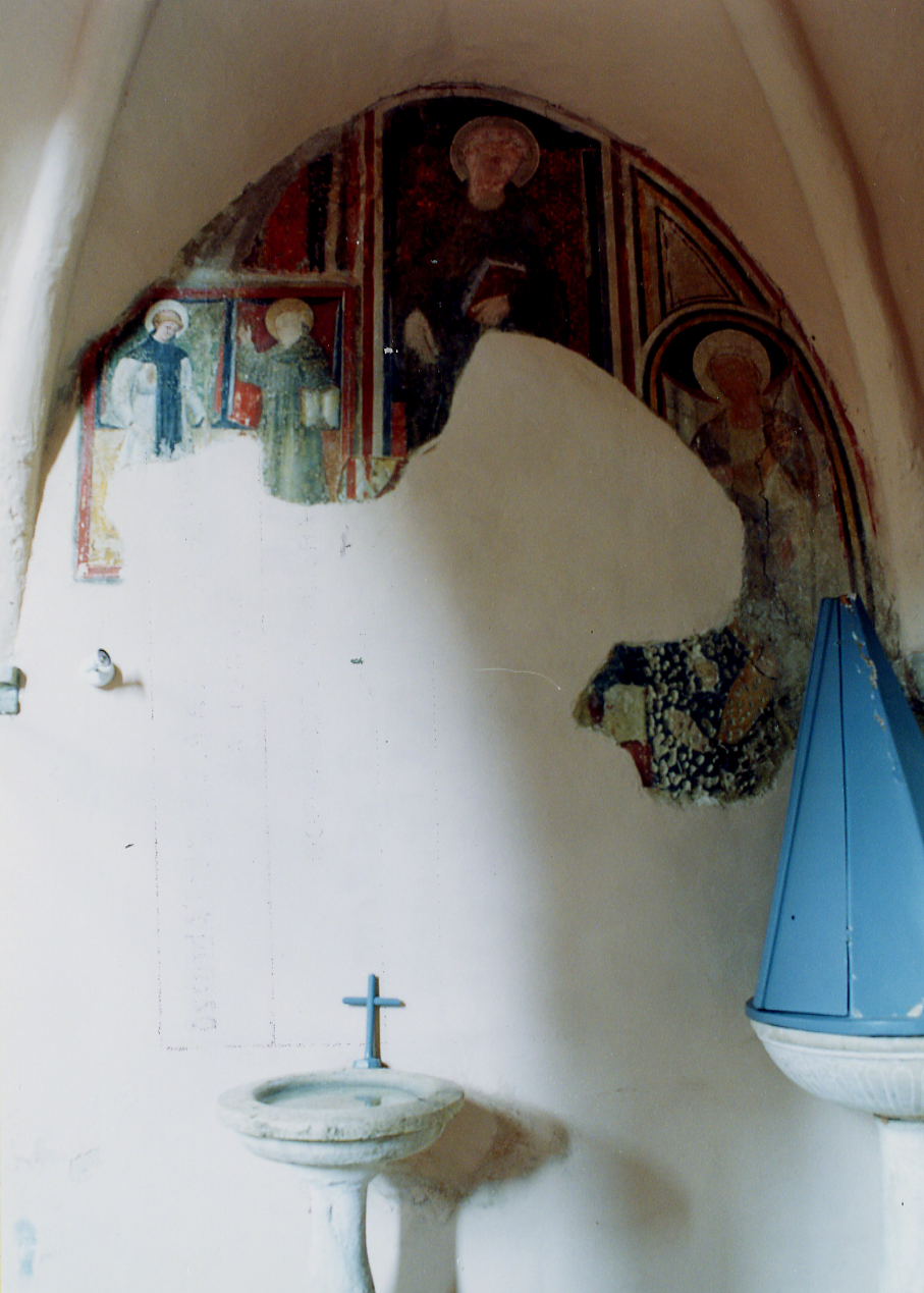 SAN BERNARDINO DA SIENA, SANT'ANTONIO DA PADOVA E SANTI (dipinto, opera isolata) - ambito abruzzese (seconda metà sec. XV)