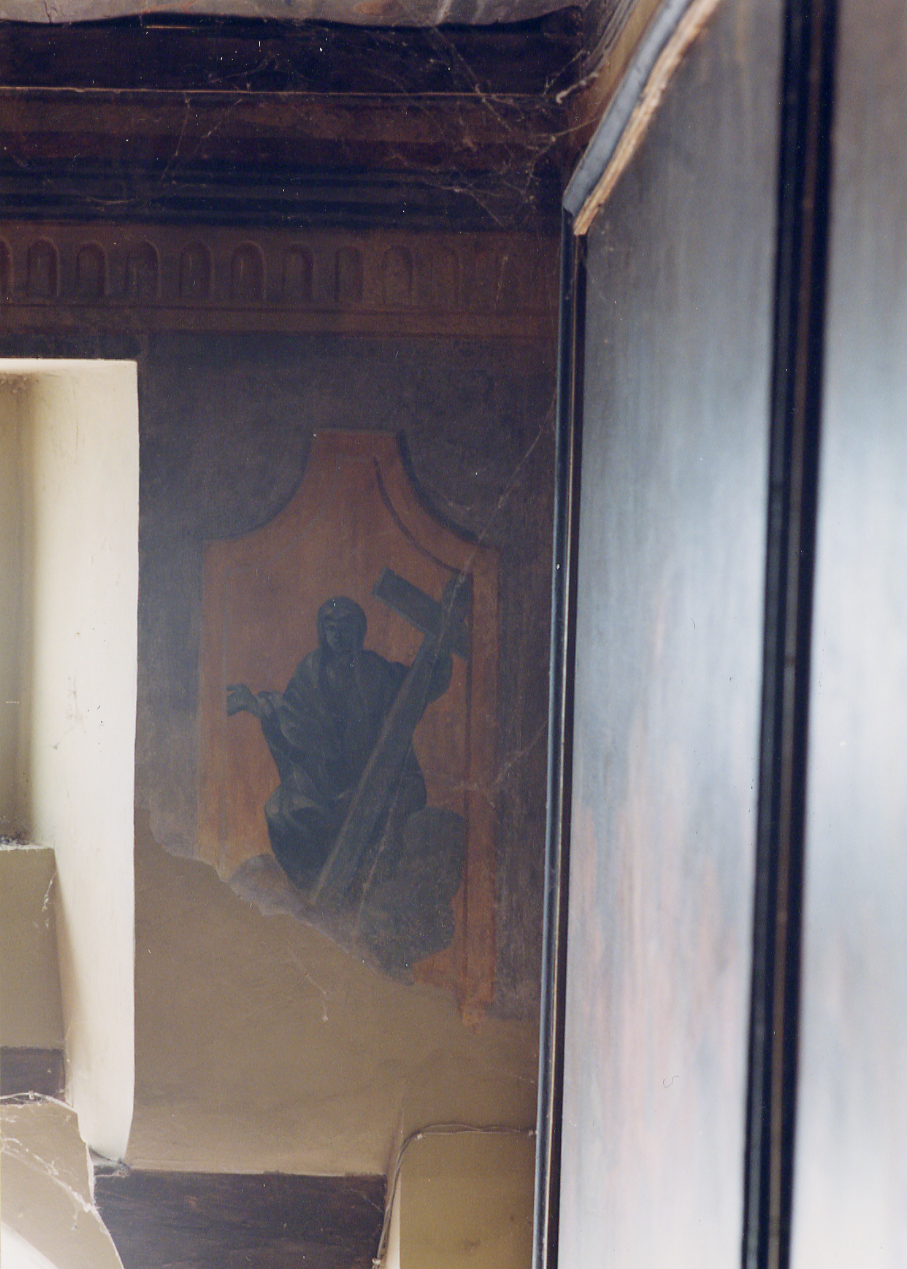 MADONNA SORREGGENTE LA CROCE (dipinto) di Baldati Vincenzo (attribuito) (sec. XVIII)