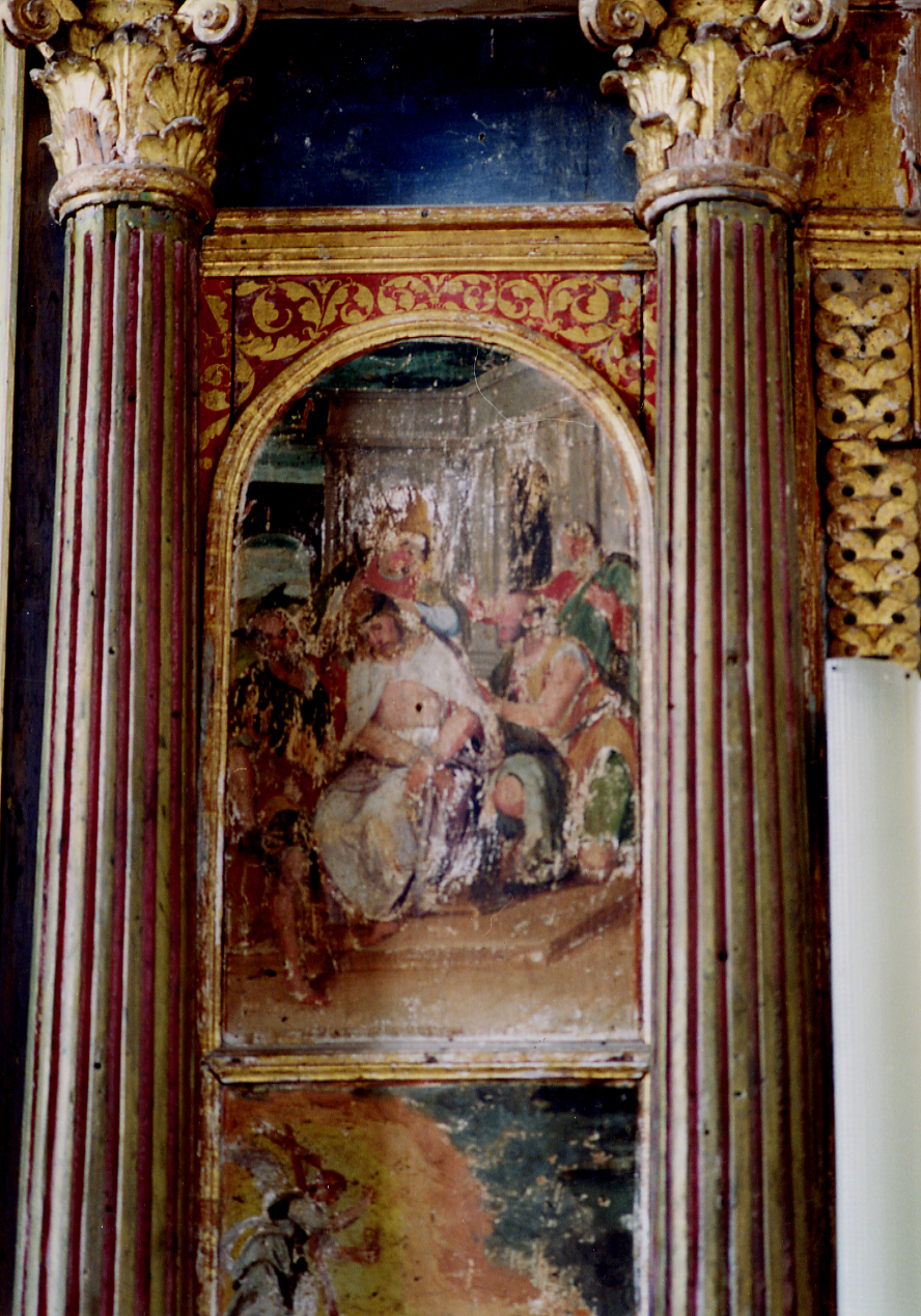 INCORONAZIONE DI SPINE (scomparto di polittico) - ambito abruzzese (secc. XVI/ XVII)