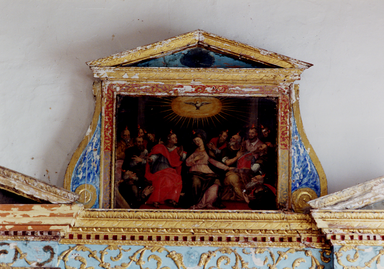 PENTECOSTE (scomparto di polittico) - ambito abruzzese (secc. XVI/ XVII)