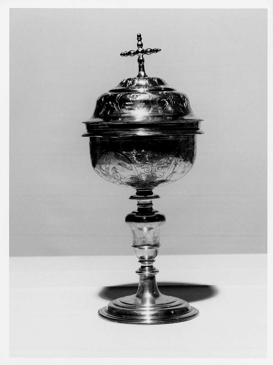 EPISODI DEL NUOVO TESTAMENTO (pisside) - bottega italiana (metà sec. XVII)