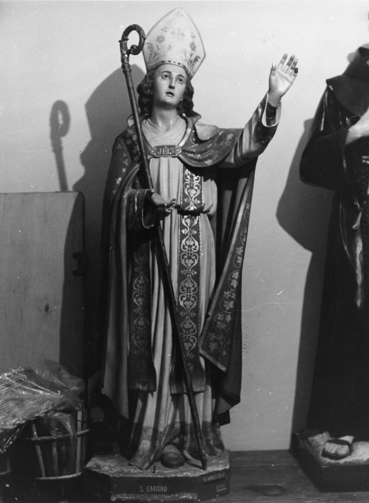 Sant'Emidio (scultura) di Malecore Giuseppe (sec. XX)