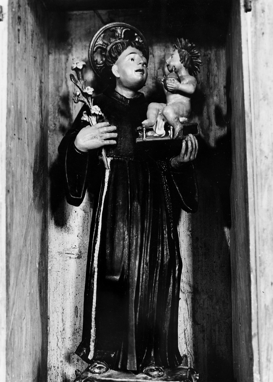 SANT'ANTONIO DA PADOVA (statua, opera isolata) - ambito abruzzese (secc. XVII/ XVIII)