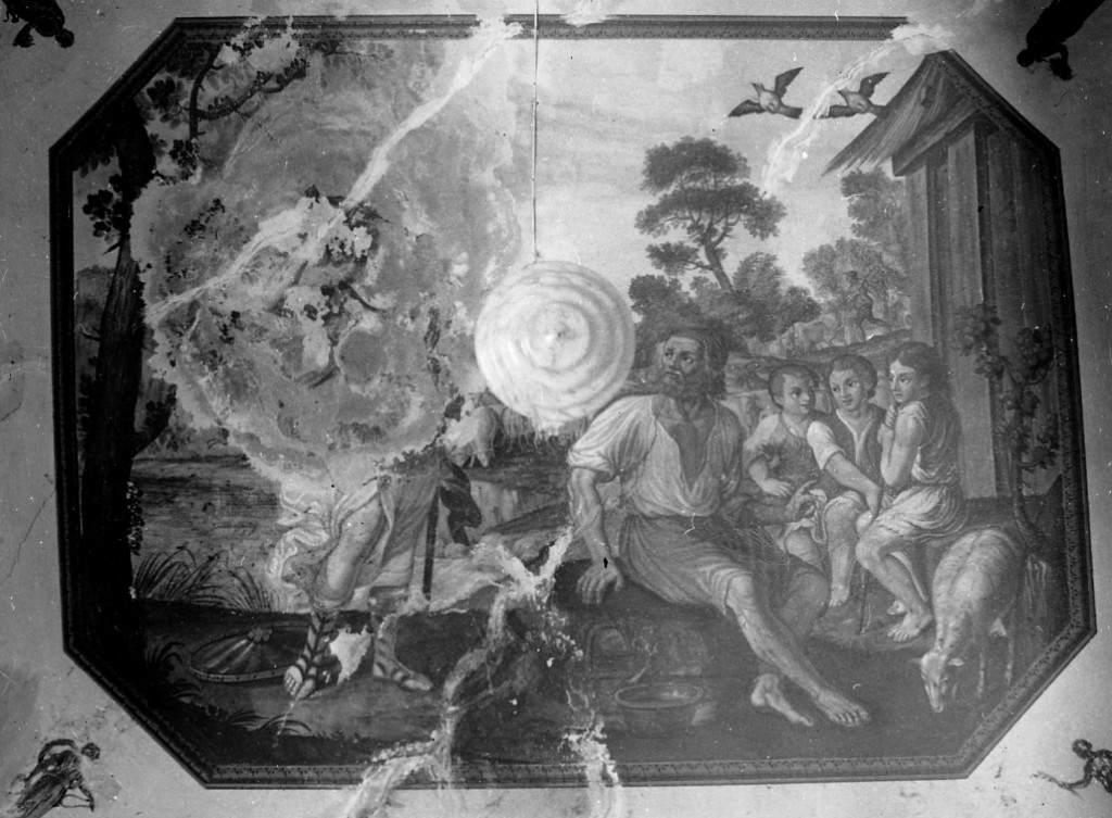 Paesaggio con pastori (dipinto) di Galante Severino (prima metà sec. XIX)