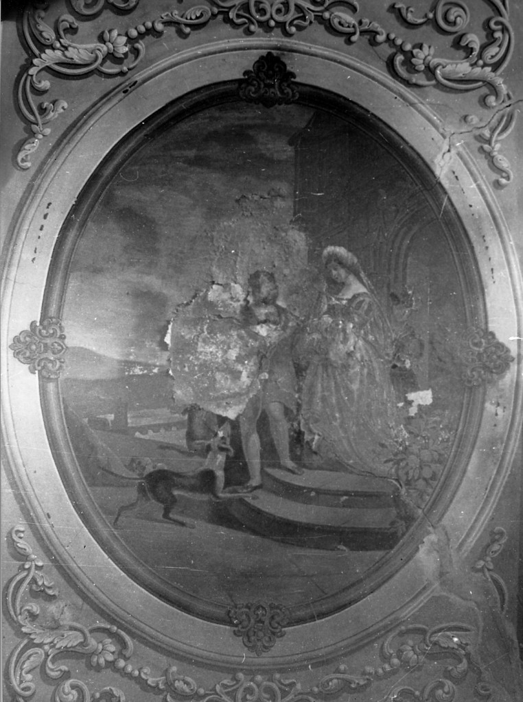 Dama con corteggiatore (dipinto) di Galante Severino (prima metà sec. XIX)