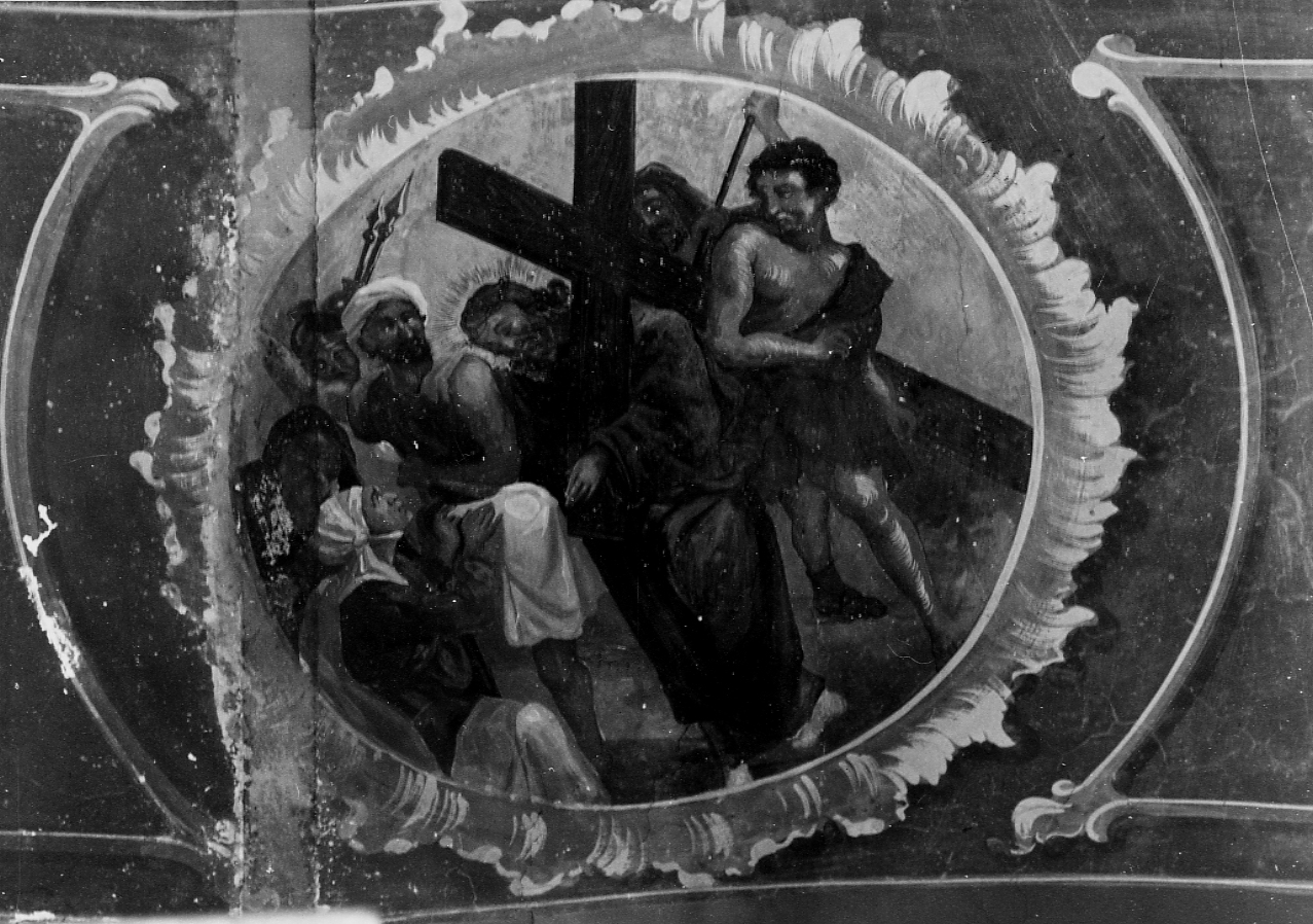 STAZIONE VI: GESU' ASCIUGATO DA SANTA VERONICA (Via Crucis) - ambito abruzzese (sec. XX)