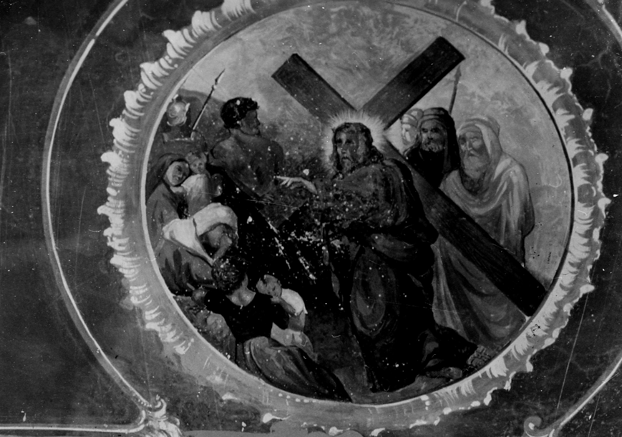 STAZIONE VIII: GESU' CONSOLA LE DONNE DI GERUSALEMME (Via Crucis) - ambito abruzzese (sec. XX)