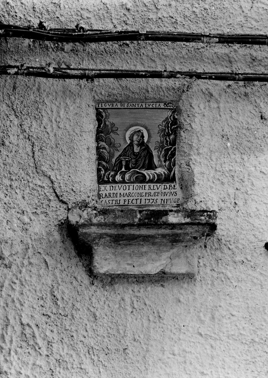 SANTA LUCIA MARTIRE (mattonella) - manifattura di Castelli (sec. XVIII)