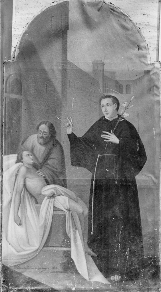 Miracolo di San Antonio Abate (dipinto) di Palmerio Ferdinando (sec. XIX)