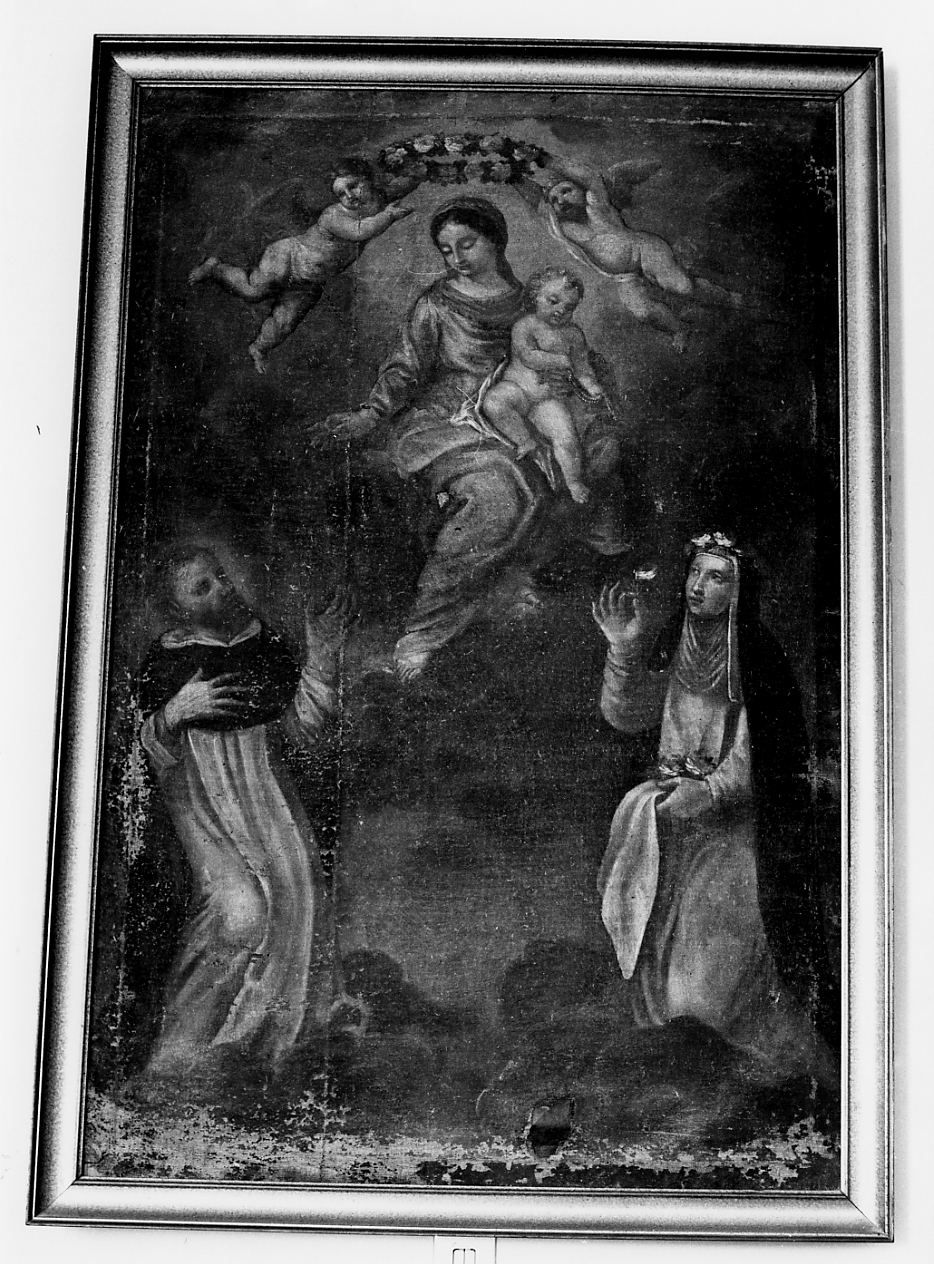 MADONNA DEL ROSARIO (dipinto) - ambito Italia centrale (sec. XIX)