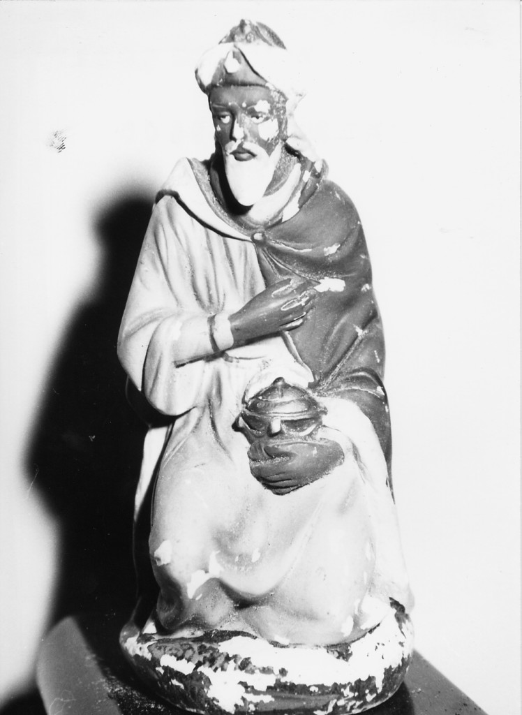 Re magio (statuetta di presepio) - ambito Italia centrale (primo quarto sec. XX)