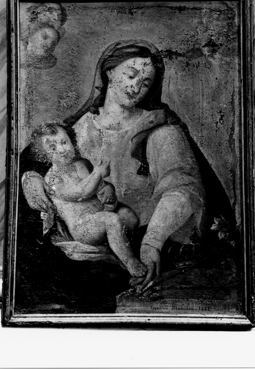 MADONNA DELLE GRAZIE, MADONNA CON BAMBINO (dipinto) - ambito abruzzese (sec. XVII)