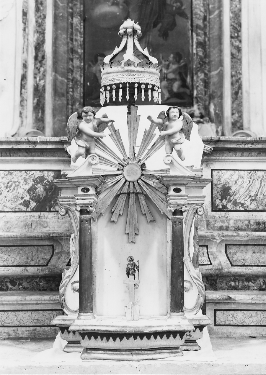 tronetto per esposizione eucaristica, opera isolata - bottega abruzzese (sec. XIX)