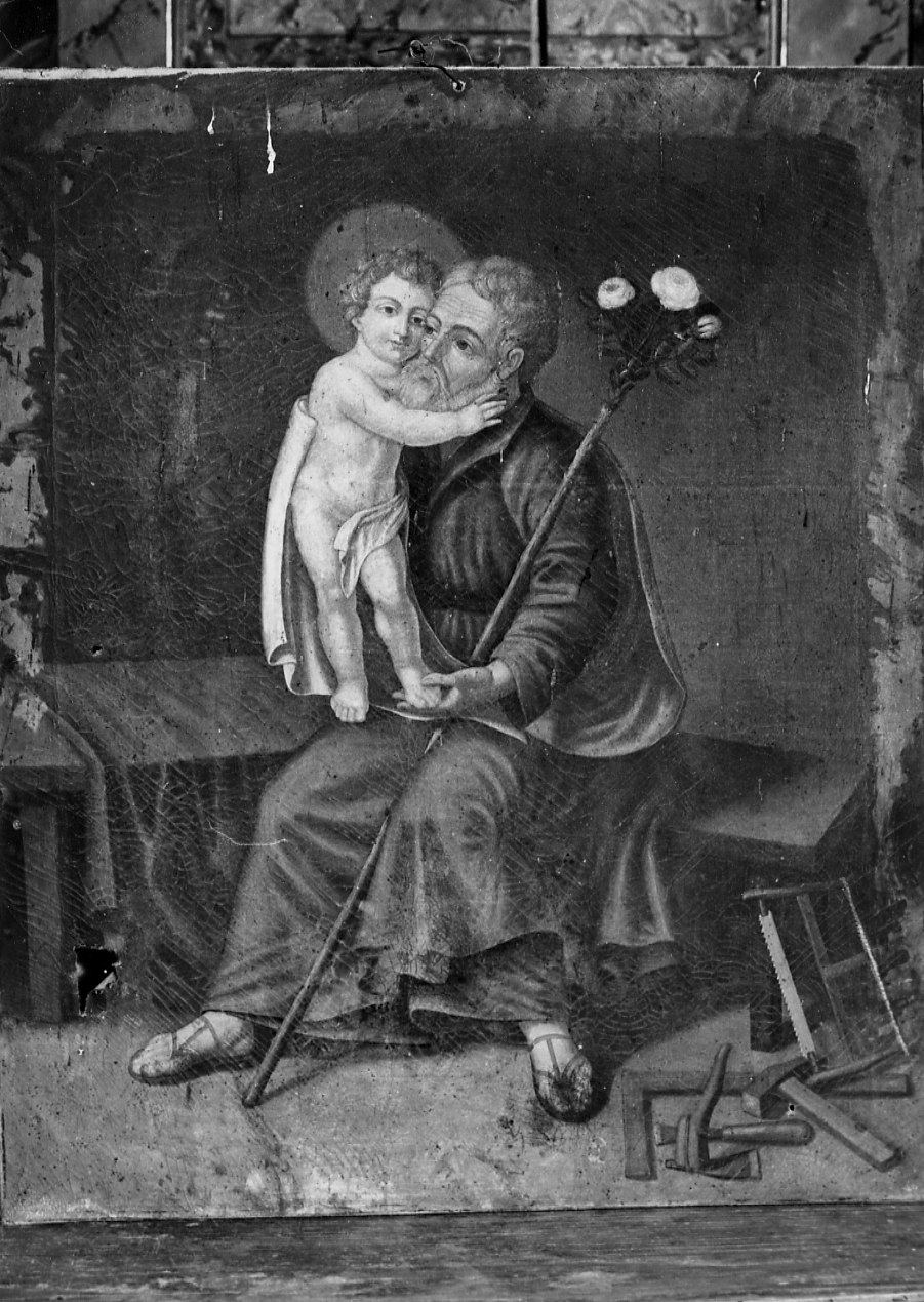 SAN GIUSEPPE E GESU' BAMBINO (dipinto, opera isolata) - ambito abruzzese (sec. XIX)