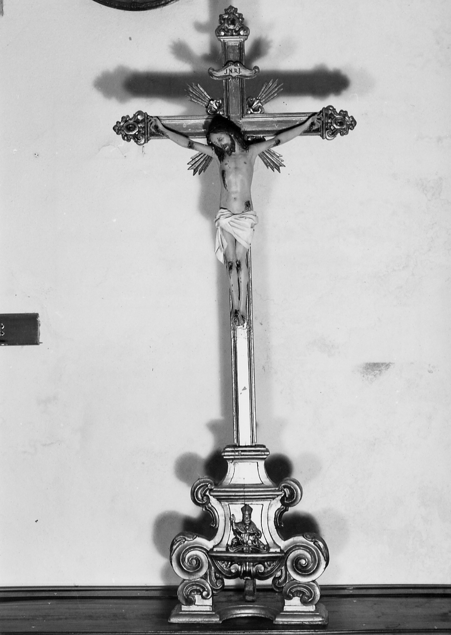CRISTO CROCIFISSO (croce da tavolo, opera isolata) - ambito abruzzese (sec. XVIII)