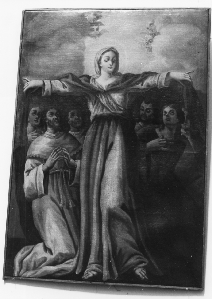 REGINA APOSTOLORUM, MADONNA DELLA MISERICORDIA (dipinto, opera isolata) - ambito abruzzese (sec. XVII)