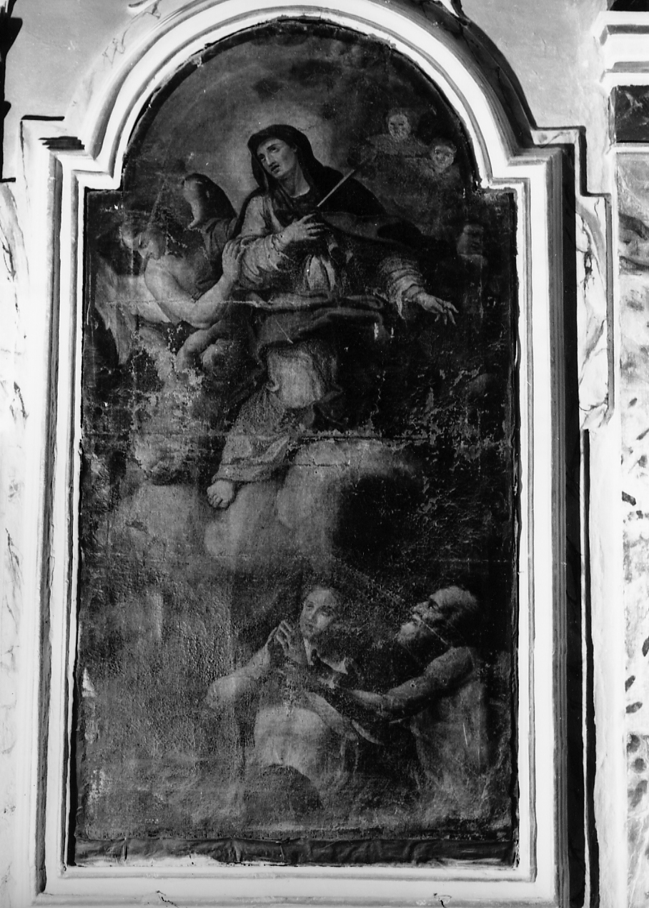 MADONNA CHE INTERCEDE PER LE ANIME DEL PURGATORIO (dipinto, opera isolata) - ambito abruzzese (sec. XVIII)