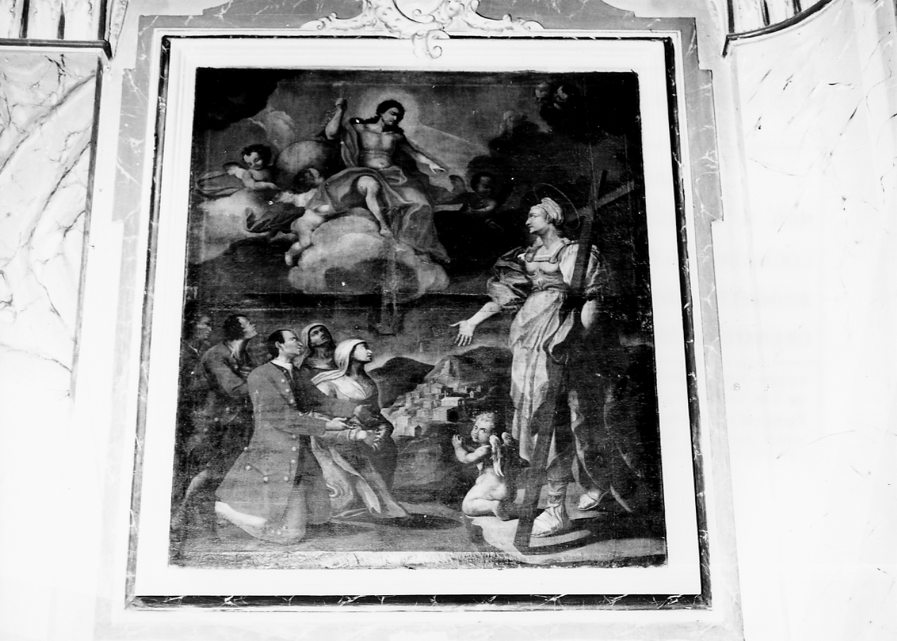 SANTA BRIGIDA INTERCEDE PRESSO CRISTO (dipinto, opera isolata) - ambito abruzzese (sec. XVIII)