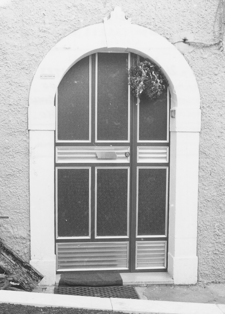 MOTIVO DECORATIVO VEGETALE (portale, elemento d'insieme) - bottega abruzzese (sec. XIX)