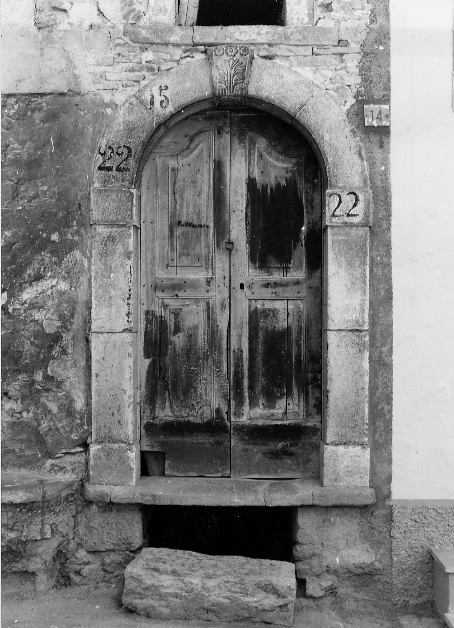 MOTIVO DECORATIVO VEGETALE E FLOREALE (portale, elemento d'insieme) - bottega abruzzese (sec. XIX)