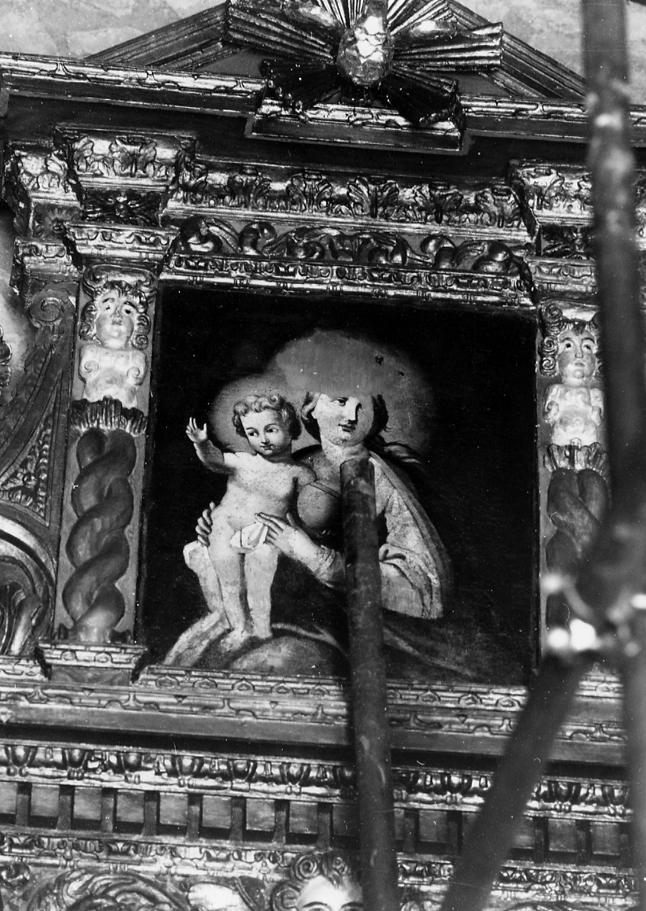 MADONNA CON BAMBINO (dipinto) - ambito abruzzese (prima metà sec. XVII)