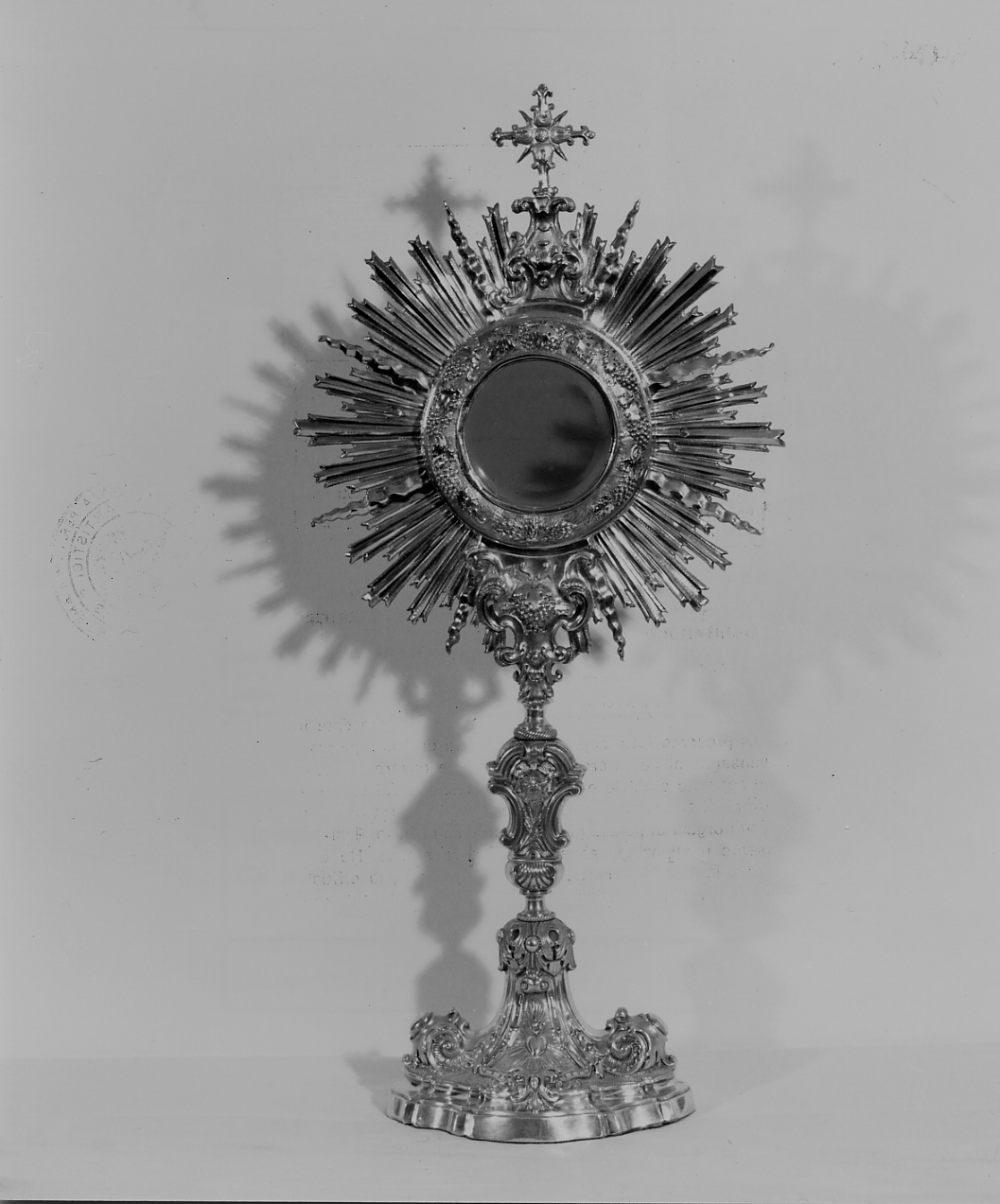 ostensorio - a raggiera, opera isolata - produzione napoletana (sec. XVIII)