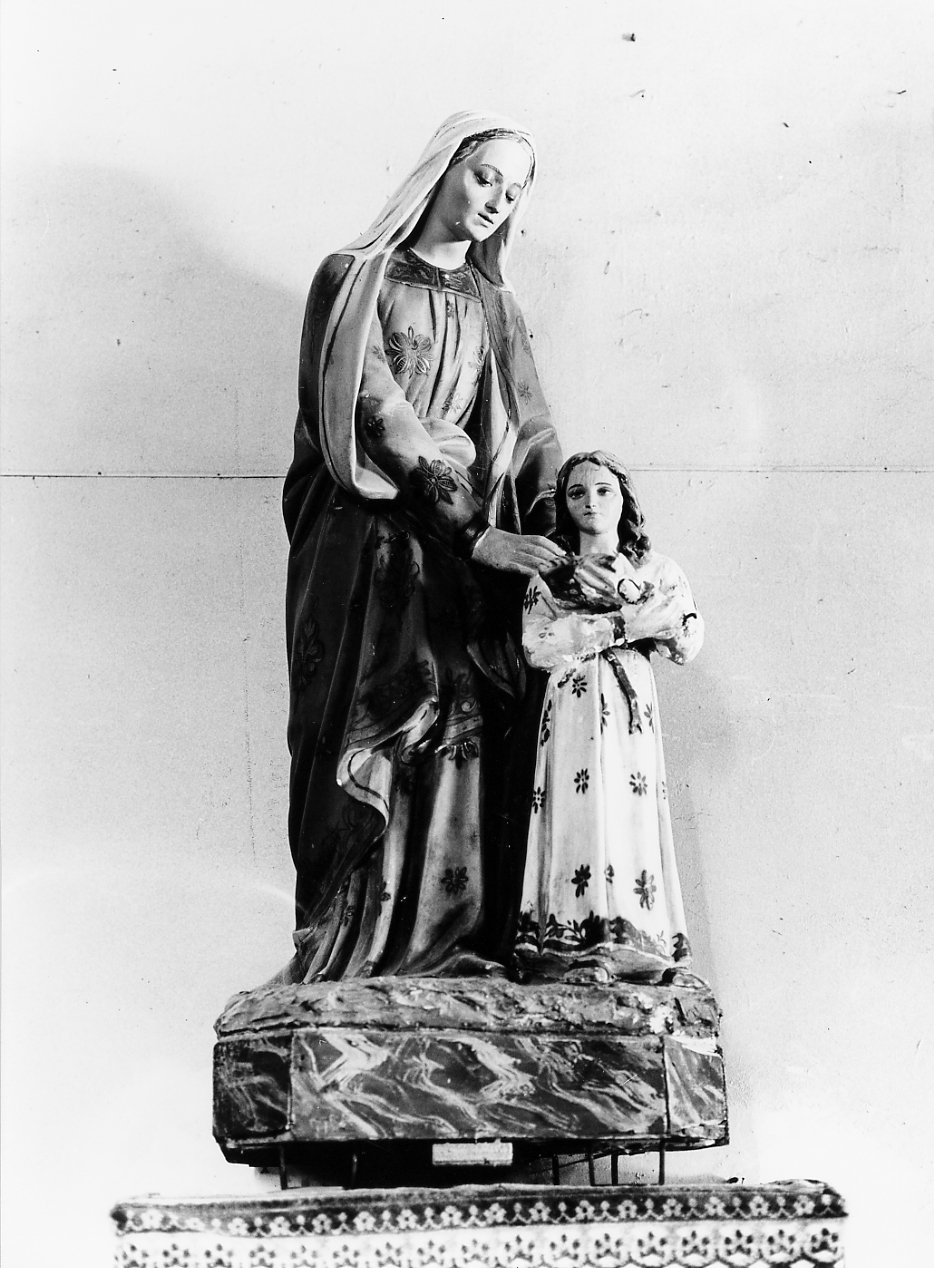 EDUCAZIONE DI MARIA VERGINE (gruppo scultoreo, opera isolata) - ambito abruzzese (secc. XIX/ XX)
