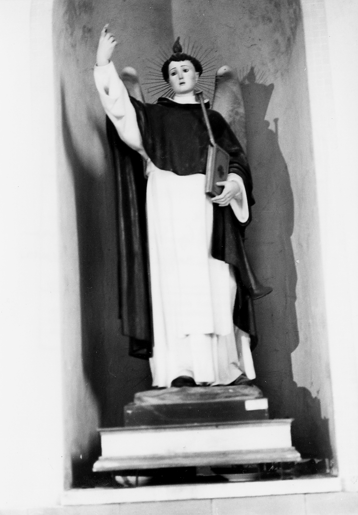 SAN VINCENZO FERRER CON LIBRO (statua) di Guacci Luigi (attribuito) (inizio sec. XX)