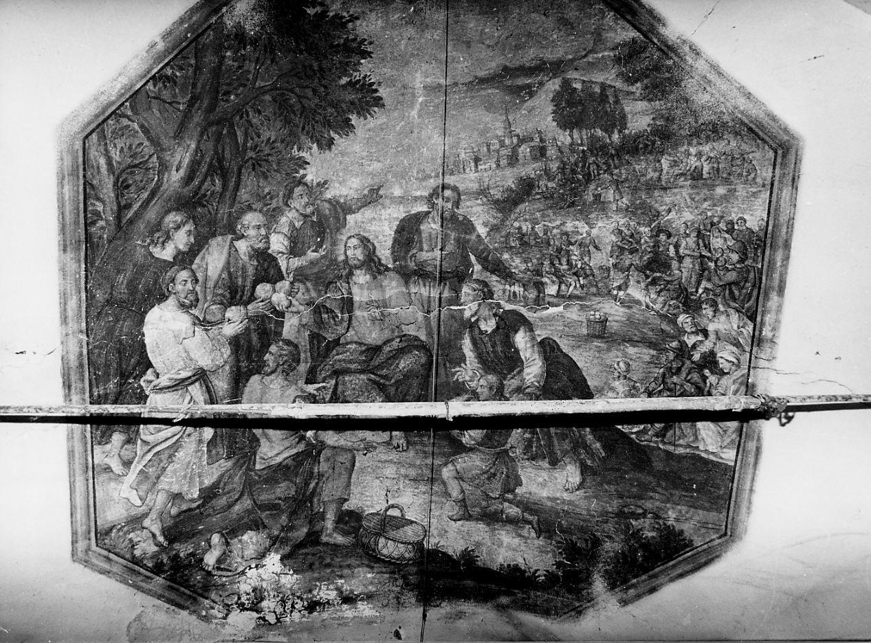 MOLTIPLICAZIONE DEI PANI E DEI PESCI (dipinto) di Ruthart Carl Borromaus Andreas (sec. XVII)