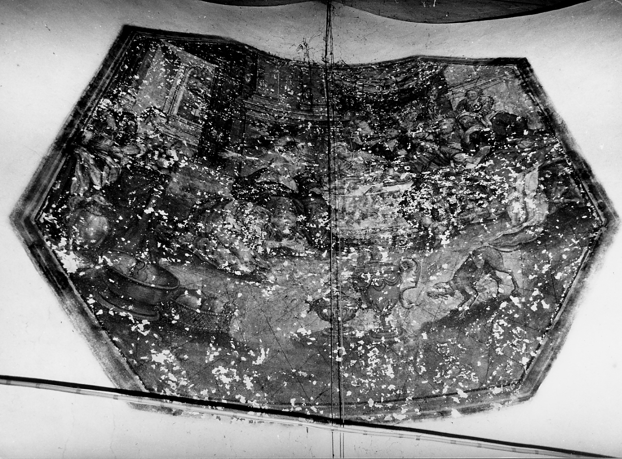 Cristo lava i piedi degli apostoli (dipinto) di Ruthart Carl Borromaus Andreas (sec. XVII)